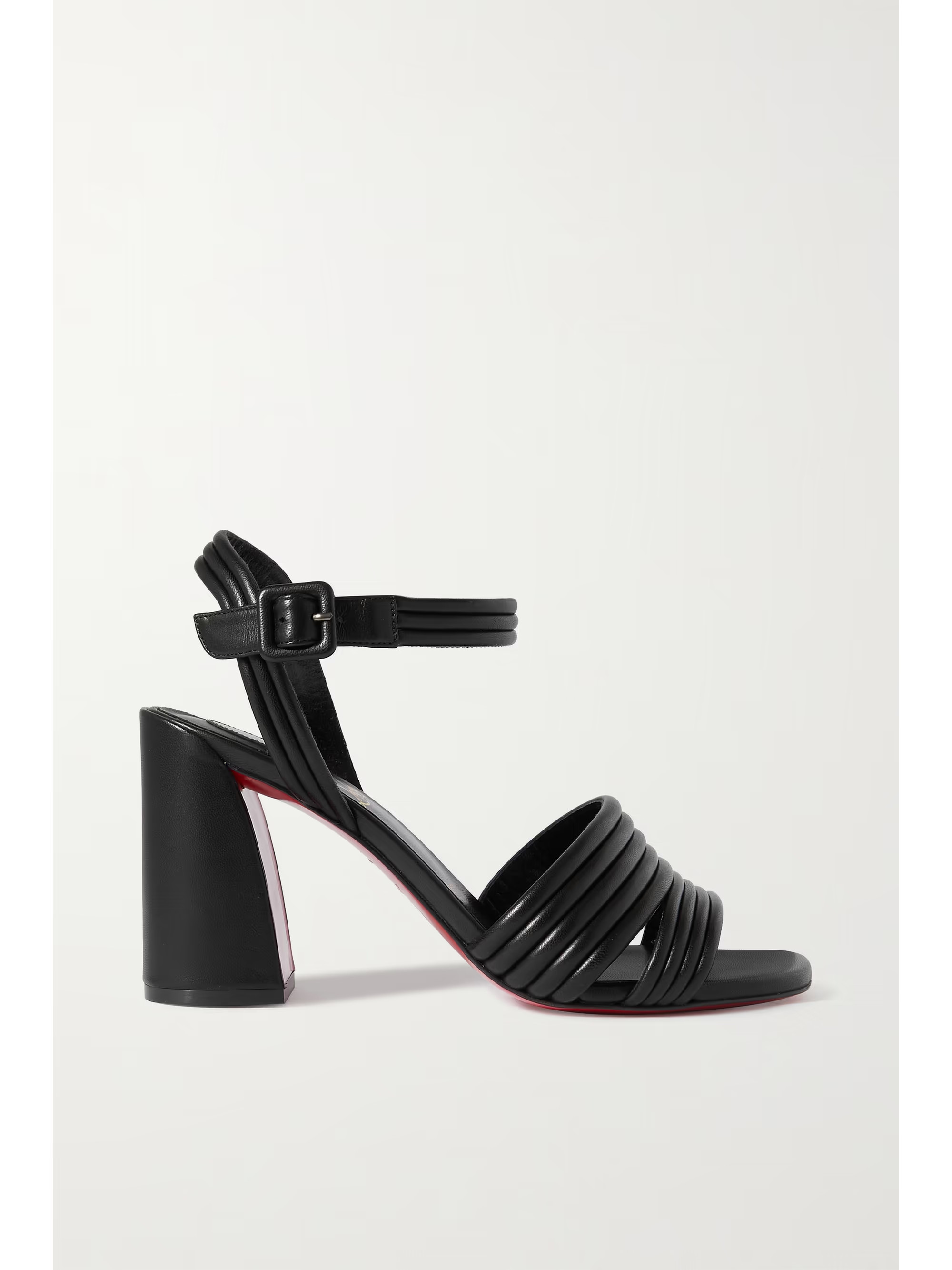 Black Manola 85 leather sandals | CHRISTIAN LOUBOUTIN | NET-A-PORTER | NET-A-PORTER (US)