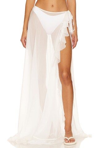 Shani Shemer Or Maxi Skirt in White from Revolve.com | Revolve Clothing (Global)
