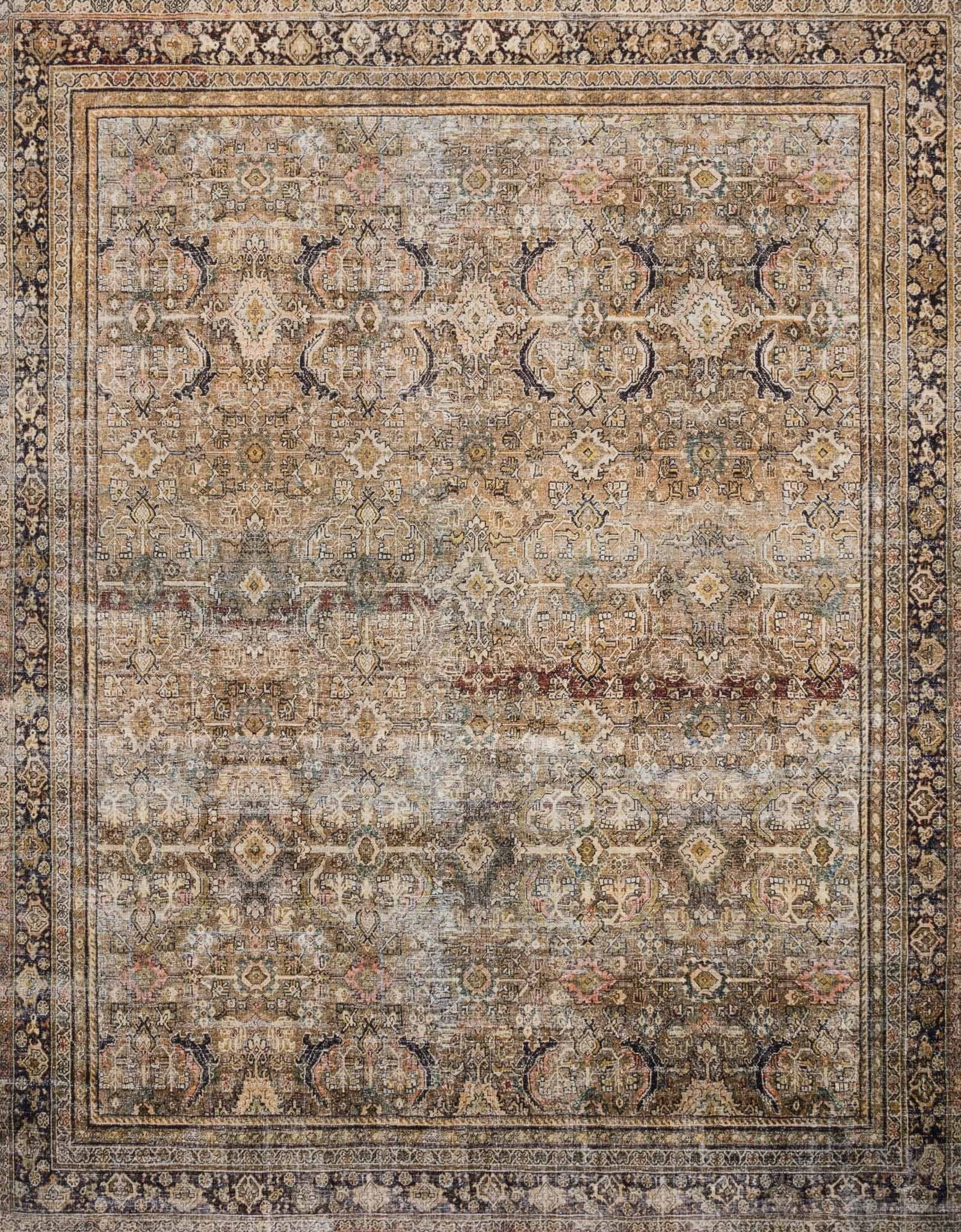 Loloi Layla Printed Oriental Distressed Olive / Charcoal 3'-6" x 5'-6" Accent Rug | Walmart (US)