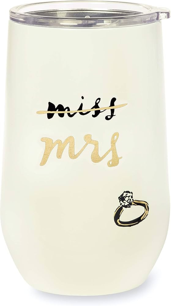 Kate Spade New York Insulated Bridal Stainless Steel Wine Tumbler, 16 Ounce Double Wall Tumbler f... | Amazon (US)