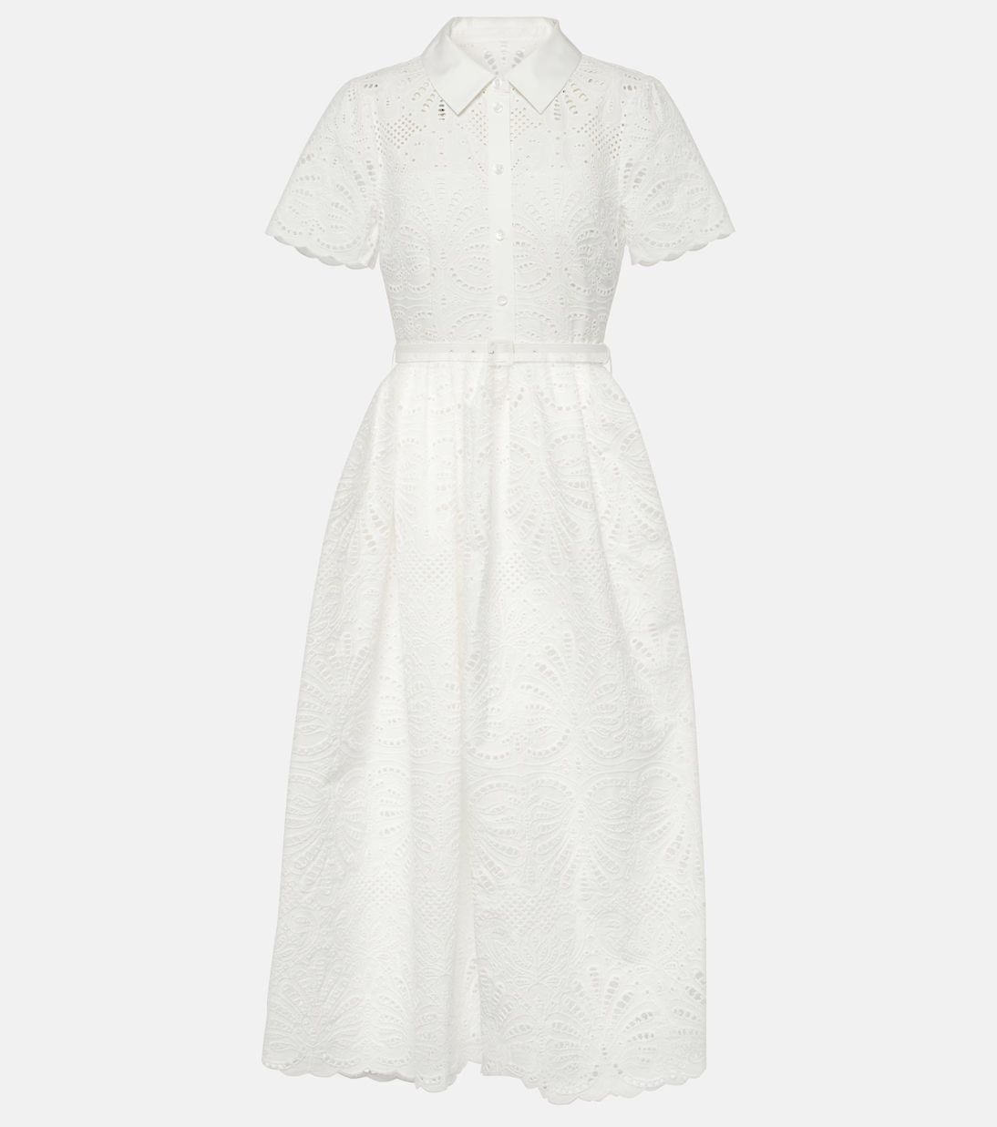 Embroidered cotton midi dress | Mytheresa (US/CA)
