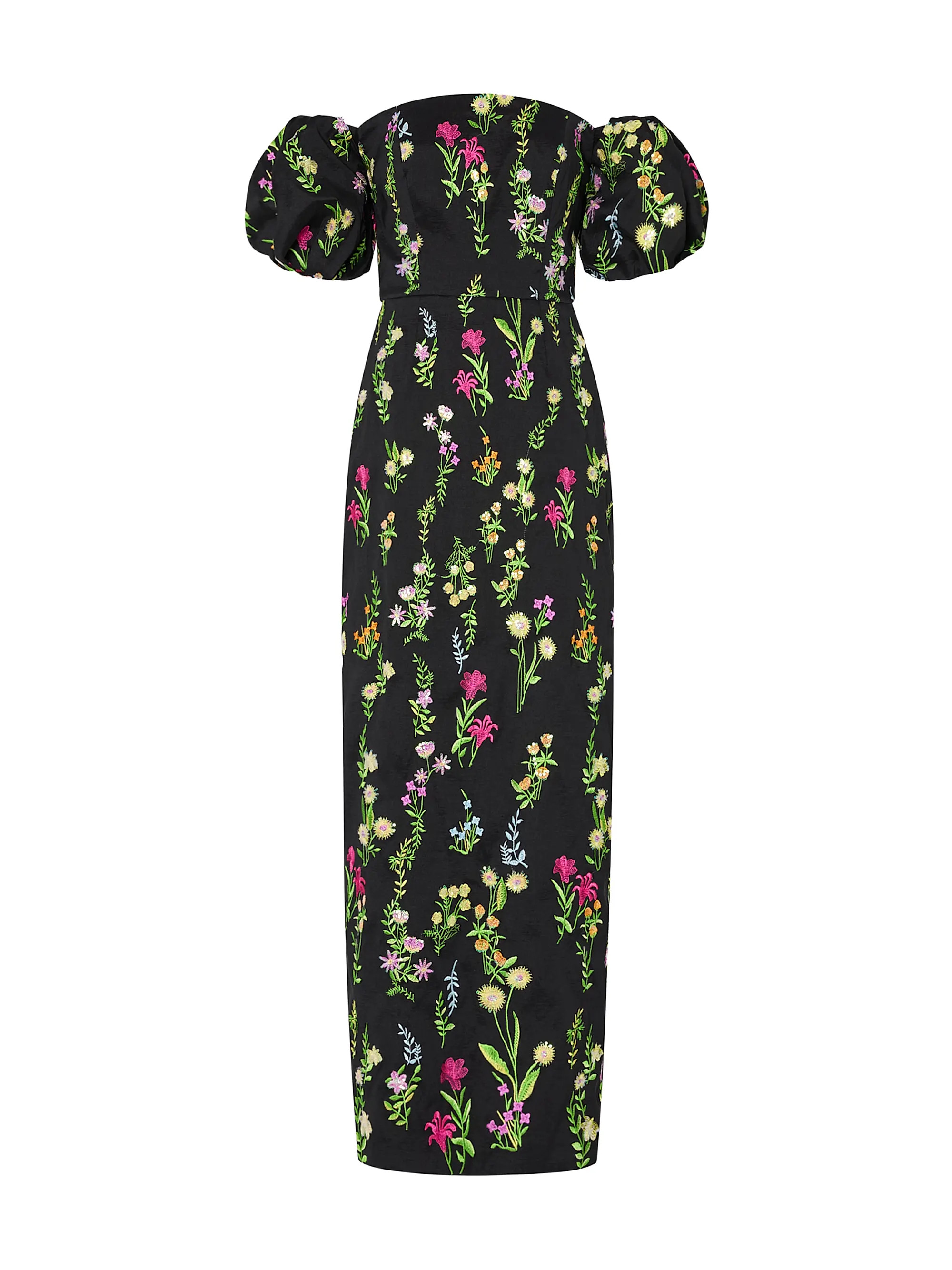 Milly Nira Bloom Floral-Embroidered Off-The-Shoulder Maxi Dress | Saks Fifth Avenue | Saks Fifth Avenue