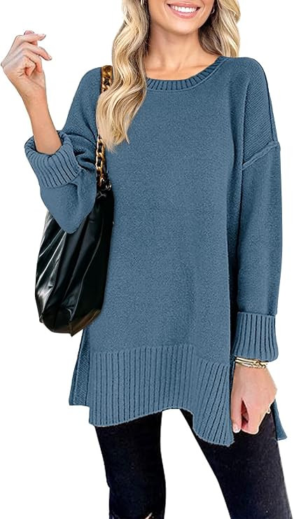 MEROKEETY Womens Fall Winter Oversized Casual Pullover Tunic Sweater 2026 | Loose Slouchy Fit, Co... | Amazon (US)