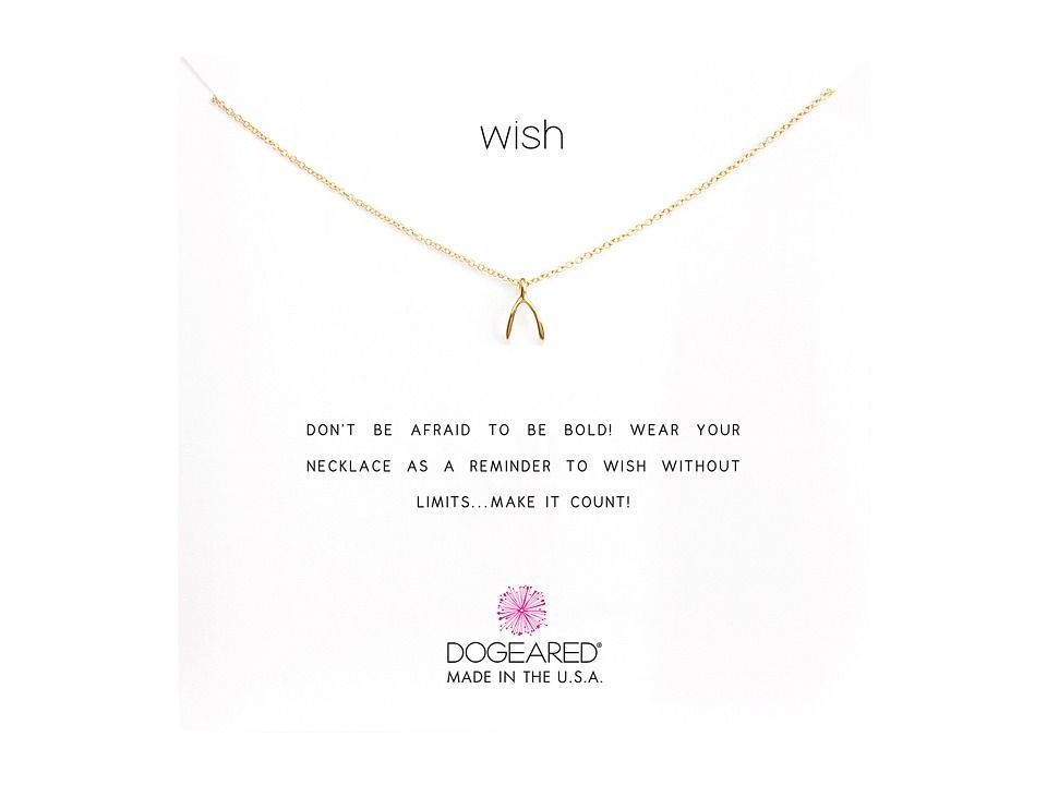 Dogeared - Wish Reminder 16 inch (Gold) Necklace | Zappos