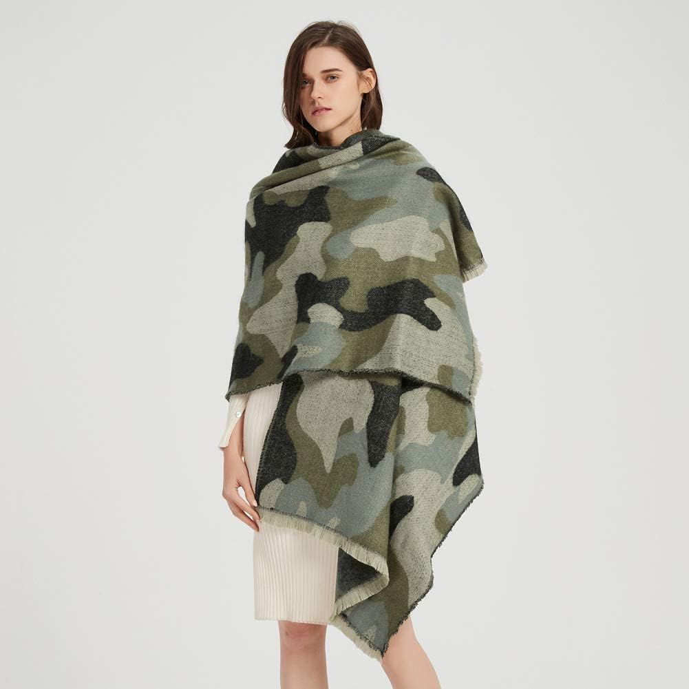 Camo Pashmina Winter Scarf Camoflauge Blanket Outdoor Fashion Scarf Wraps Shawl Handmade Scarves ... | Amazon (US)