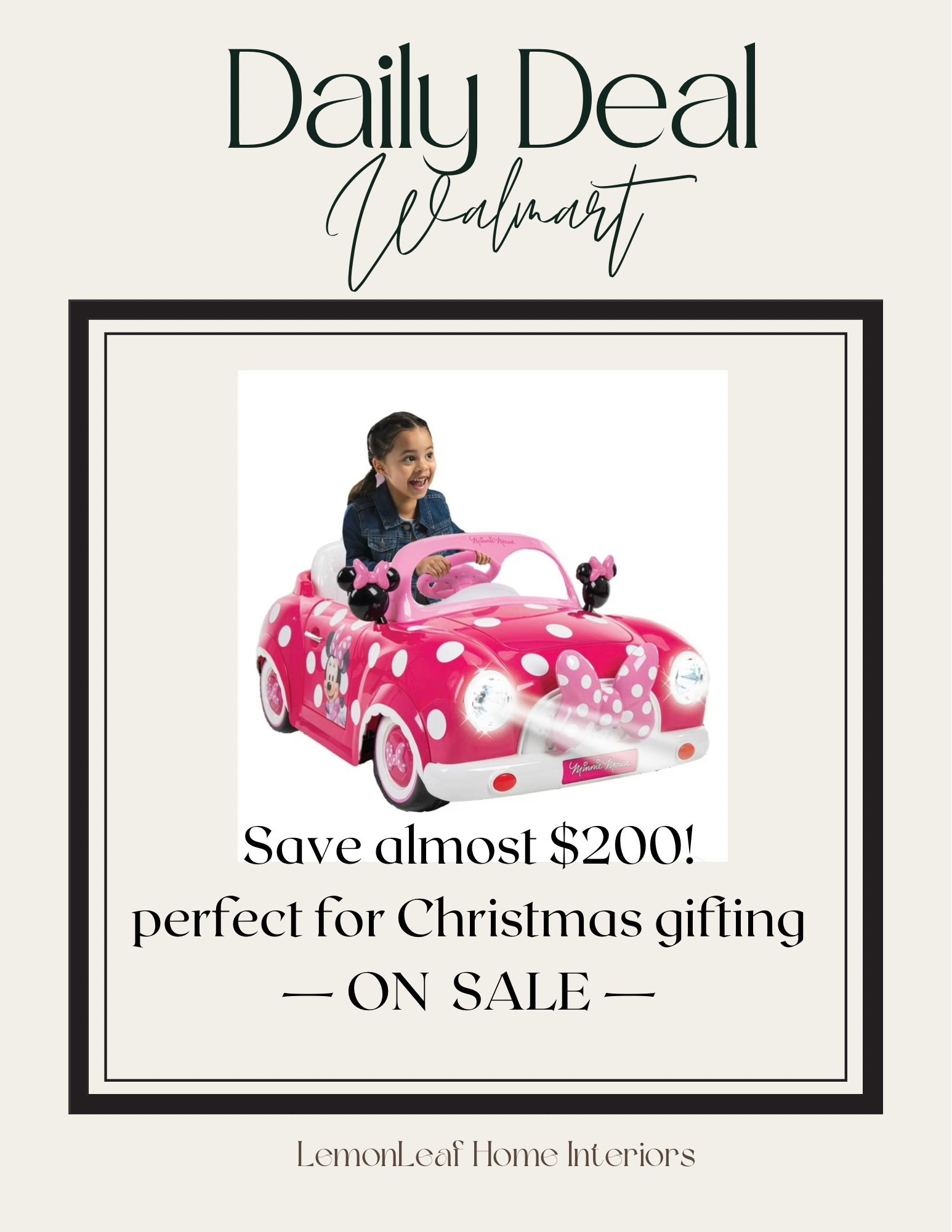 Amazing deal today! Battery ride on car for kids! @Walmart
