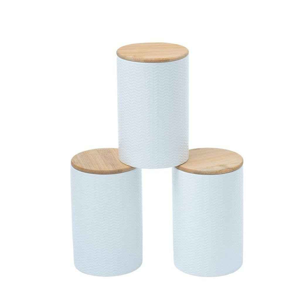 Kit 3 potes dolomita com tampa de bambu zig zag 1,5l - Oikos | Casas Bahia (BR)