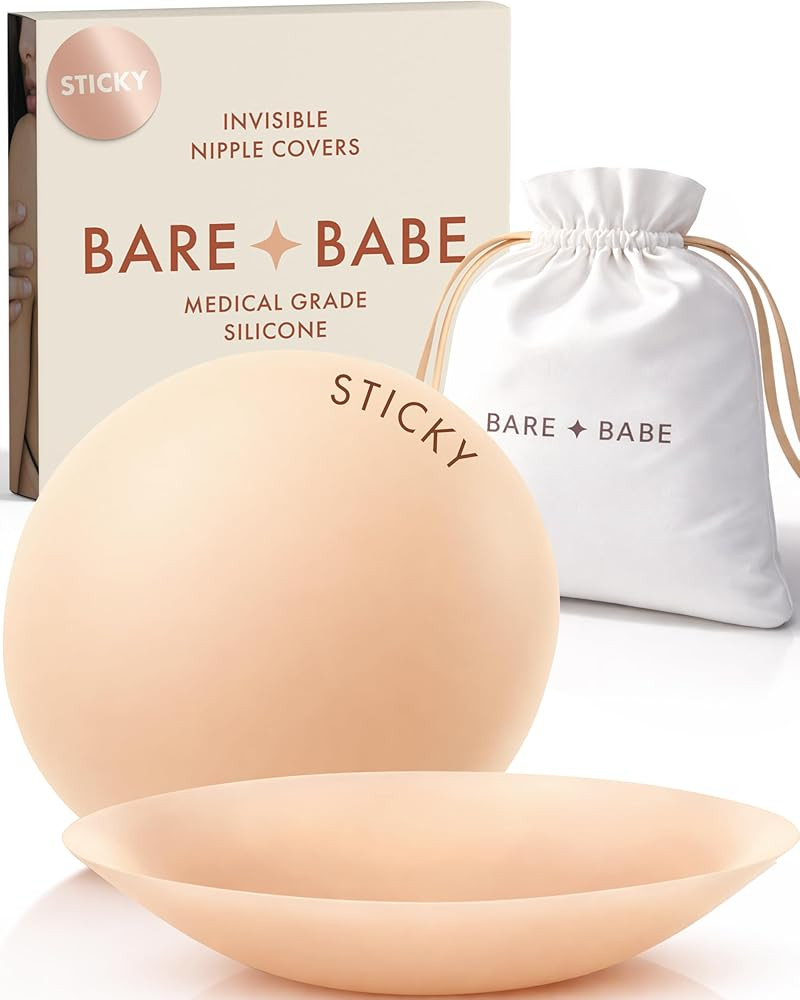 Reusable Silicone Nipple Covers - Waterproof, Nude, 4 Shades - Sticky Breast Stickers for Straple... | Amazon (US)