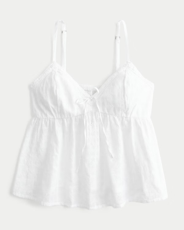 Easy Passementerie Trim Babydoll Top | Hollister (US)