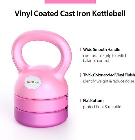 Kettlebell Weight Set, TopMade Cast Iron Adjustable Kettlebell Set Strength Training Exercise 10l... | Amazon (US)