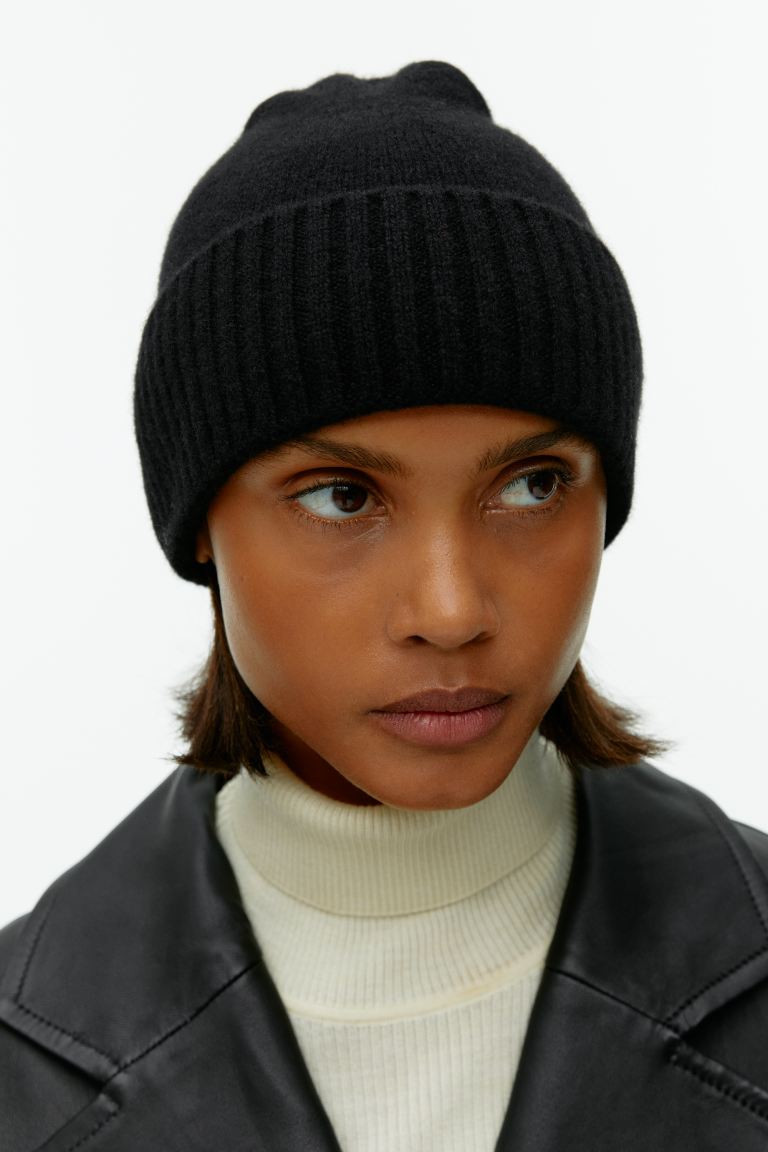 Cashmere-Wool Beanie - Black - Ladies | H&M GB | H&M (UK, MY, IN, SG, PH, TW, HK)