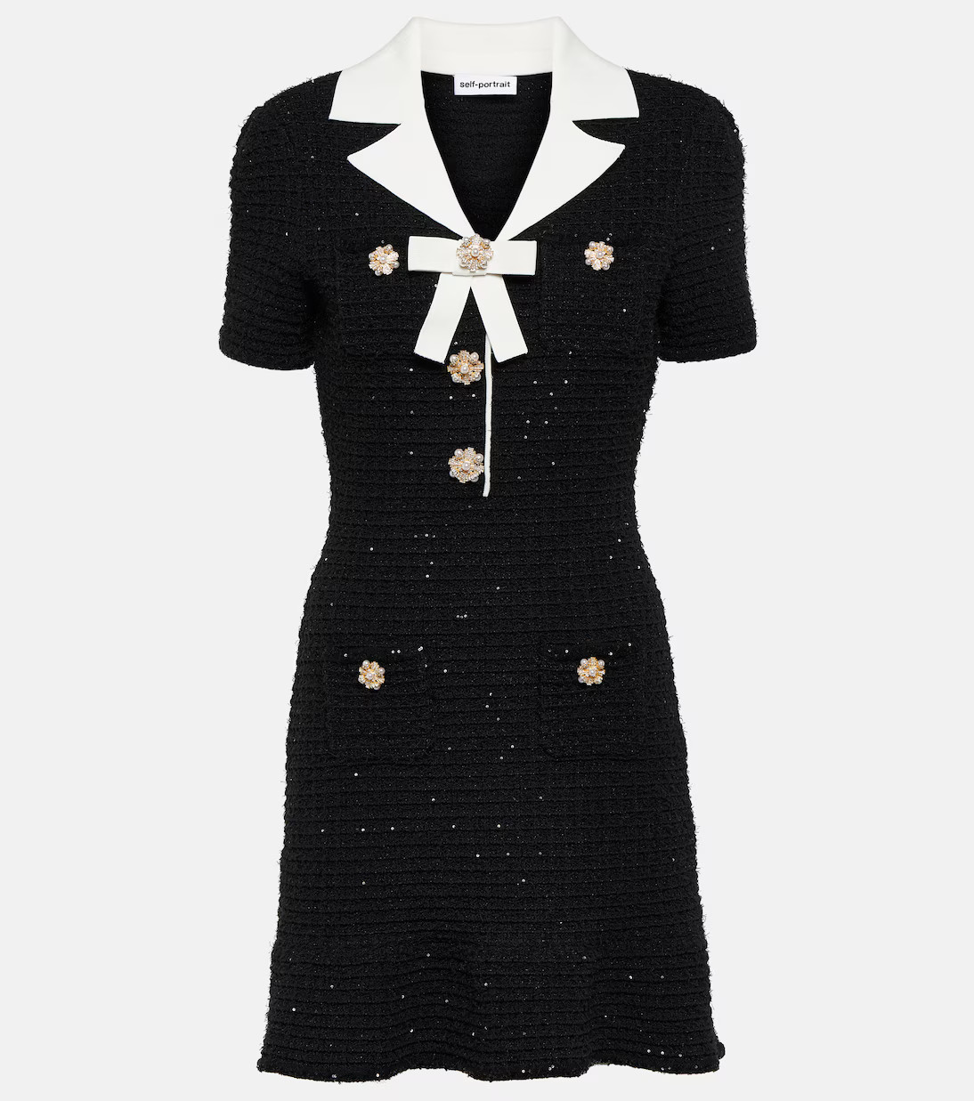 Bow-detail embellished knit minidress | Mytheresa (US/CA)