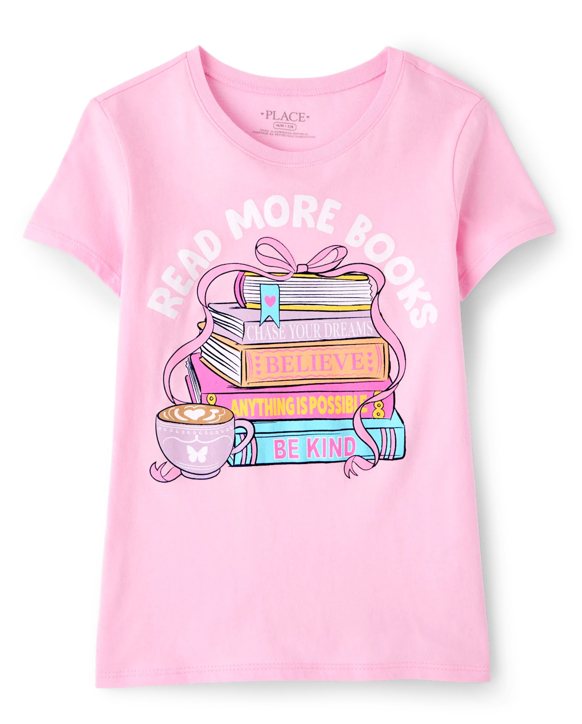 Girls School Read More Books Graphic Tee - pink | The Children's Place