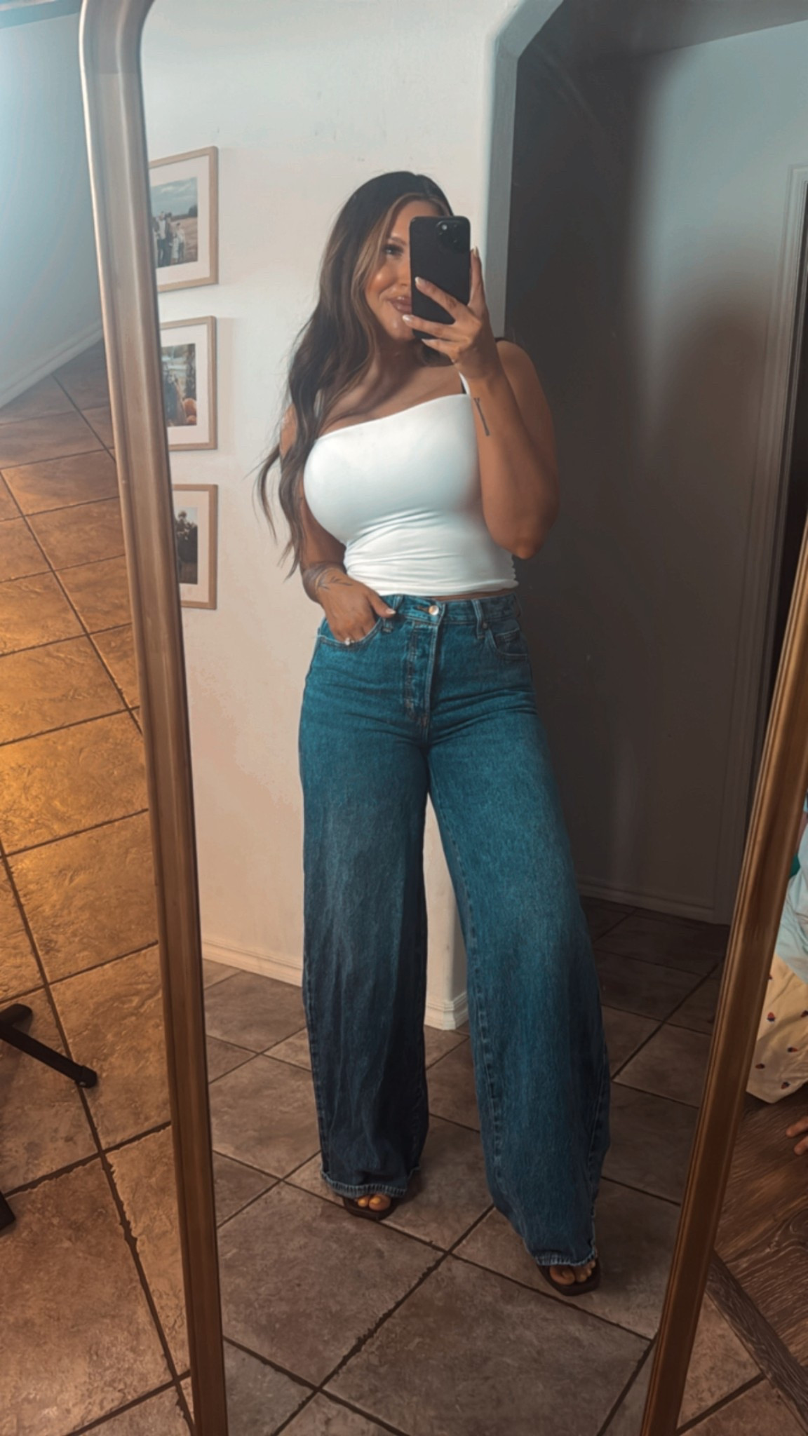 casual ootd 🫶🏼

150lbs 5’3 medium tank size 6 jeans! 

#LTKShoeCrush #LTKMidsize #LTKStyleTip