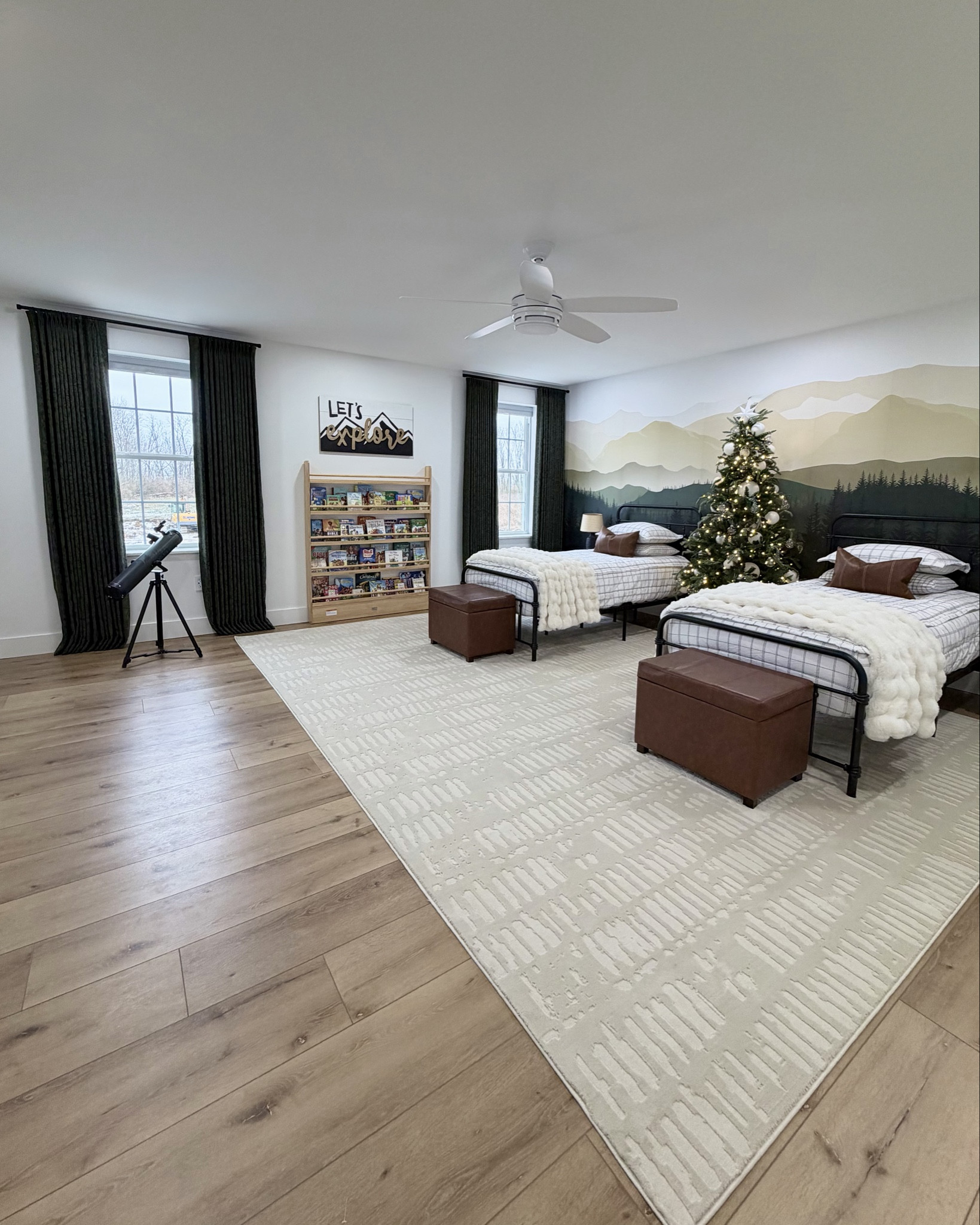 One of those spaces that feels calm the moment you walk in 🤍

Winter break officially started over here, and this room is getting a lot of love. Between the soft light and these green curtains, it feels cozy in the best way.

🔗 Make sure you’re following me to receive my DMs — comment CURTAINS and I’ll send you the link straight to your inbox!
Sharing my code JULI17 if you want to save a little extra 🤍

#kidsroom #boysroominspo #homedecor #cozyhome #homerillacurtains

#LTKHome #LTKKids #LTKHoliday