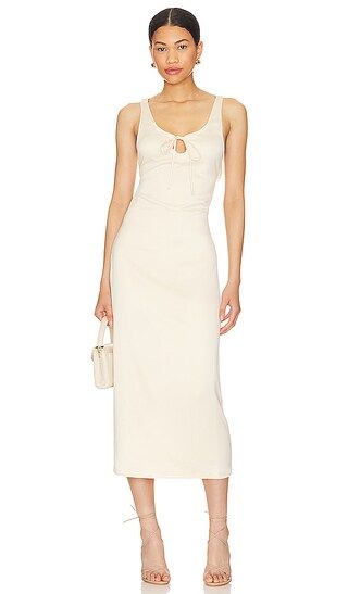 Fern Midi Dress in Cream | Revolve Clothing (Global)