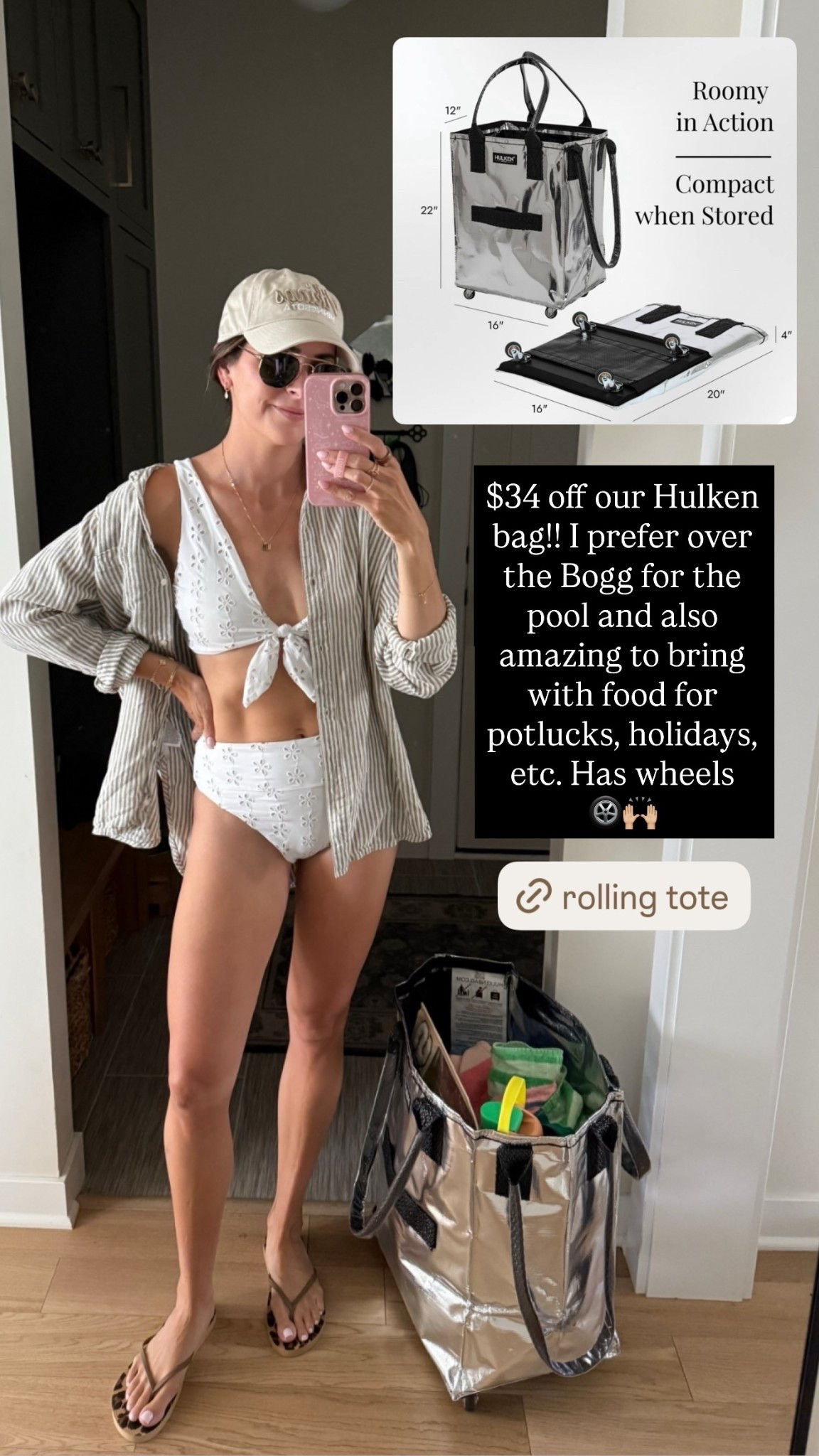 $34 off our Hulken bag!! I prefer over the Bogg for the pool and also amazing to bring with food for potlucks, holidays, etc. Has wheels
🛞🙌🏼