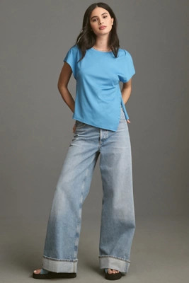 By Anthropologie Short-Sleeve Asymmetrical Top | Anthropologie (US)