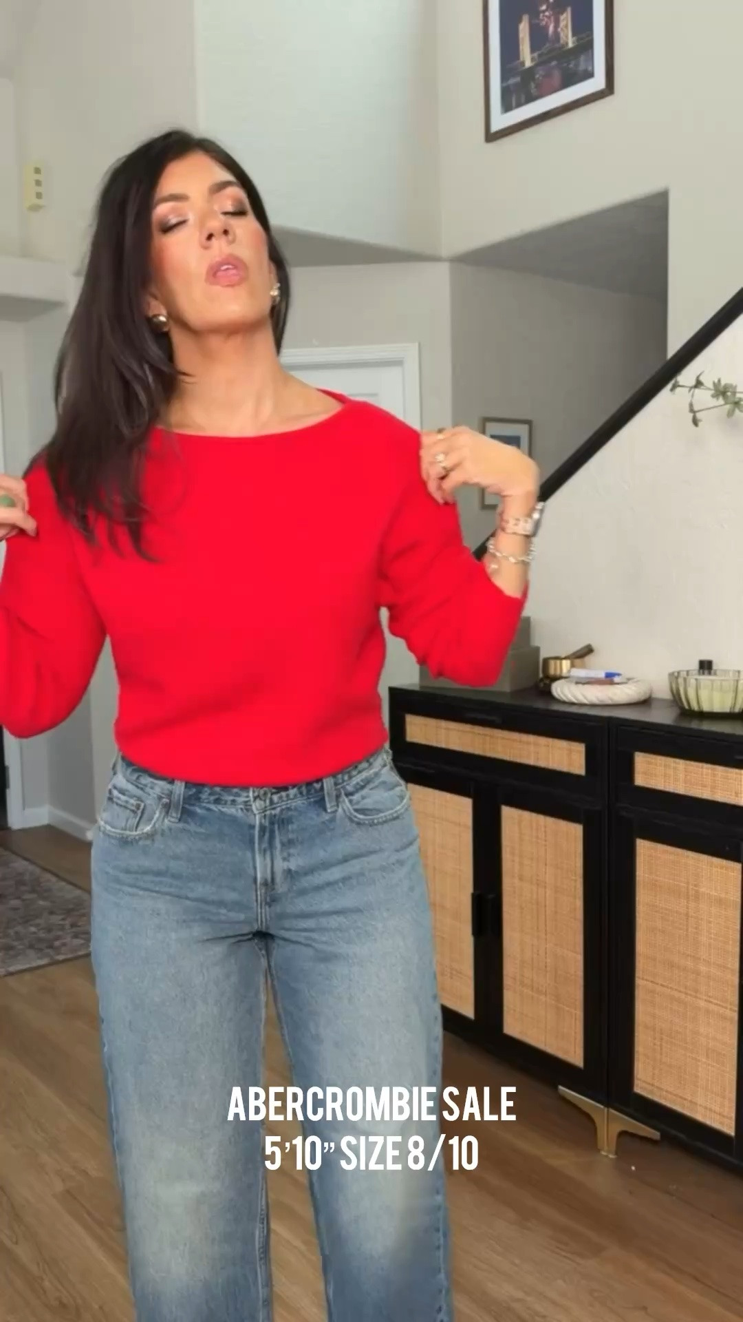 In a medium tall red mini dress Midsize fashion, Abercrombie, fall fashion, fall style, trendy fashion, casual outfits, fall outfits, mom style, red sweater, causal cashmere 

 #LTKootd #LTKSaleAlert #LTKMidsize