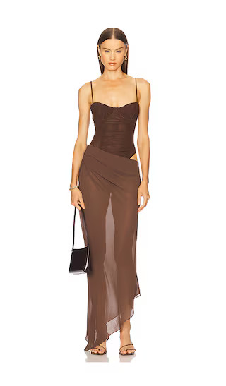 Greer Maxi Dress in Chocolate Brown | Revolve Clothing (Global)