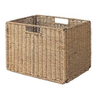Home Decorators Collection 15 in. H x 11 in. W x 11 in. D Brown Wicker-4066700950 - The Home Depo... | The Home Depot
