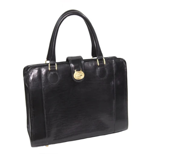 Vintage Authentic Brahmin Black Leather Handbag circa 1980s-1990s | Etsy (CAD)