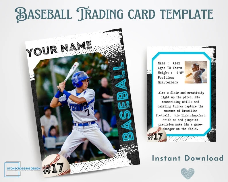 Baseball Trading Card Template | Trading Card Template | Canva Template | Editable Trading Card |... | Etsy (US)