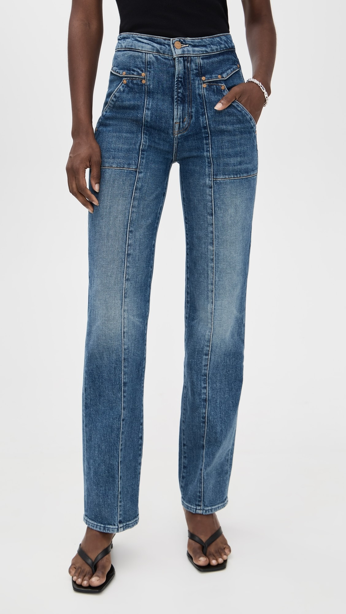 The Riveter Rambler Zip Sneak Jeans | Shopbop