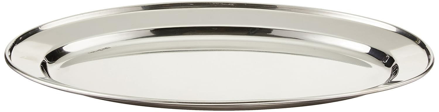 Winco OPL-14 Stainless Steel Oval Platter, 13.63-Inch by 8.75-Inch | Amazon (US)