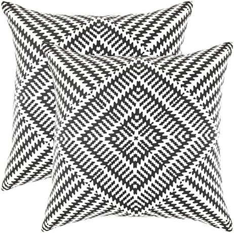 TreeWool (Pack of 2 Decorative Throw Pillow Covers Kaleidoscope Accent 100% Cotton Cushion Shams ... | Amazon (US)