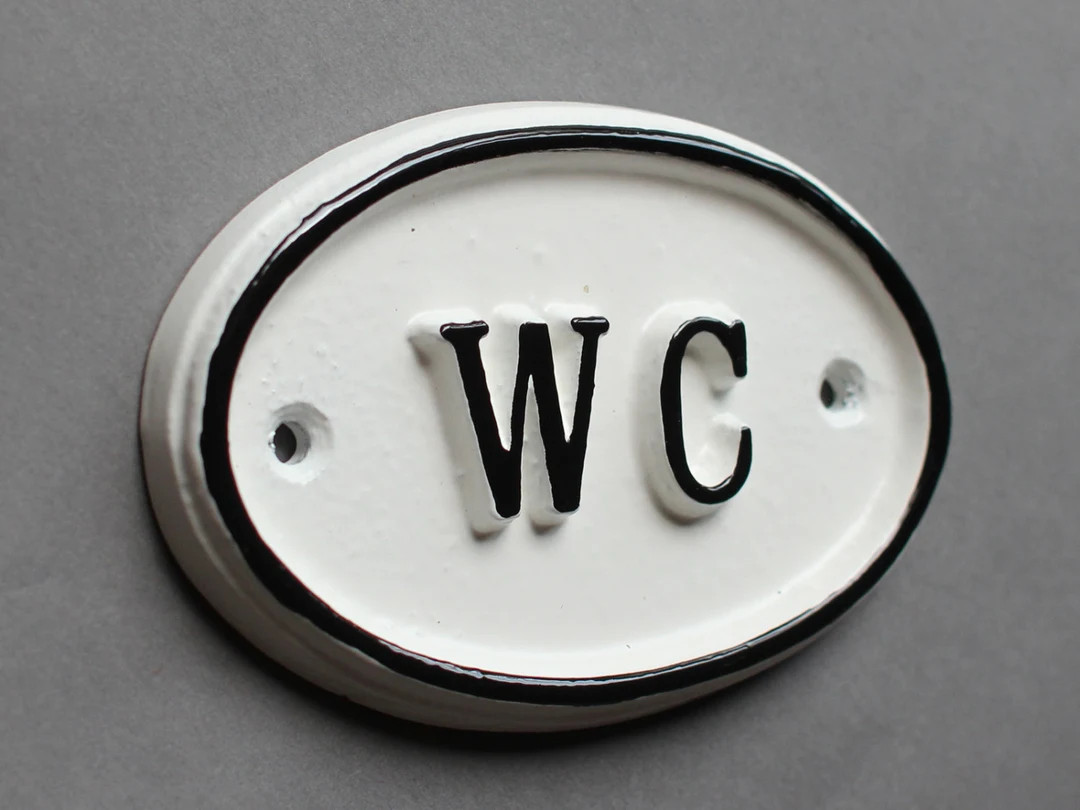 French WC Shabby Chic Toilet Door Sign Vintage Antique Style - Etsy | Etsy (US)