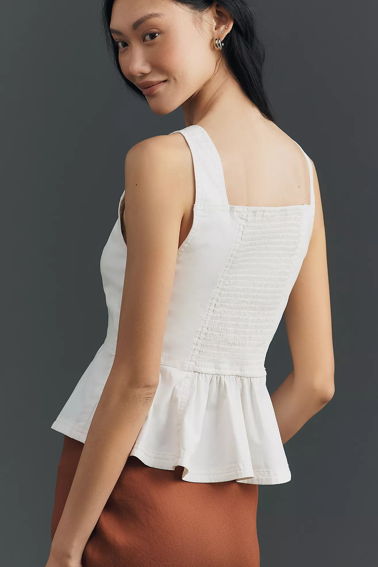 Pilcro Sleeveless Reworked Peplum Top | Anthropologie (US)