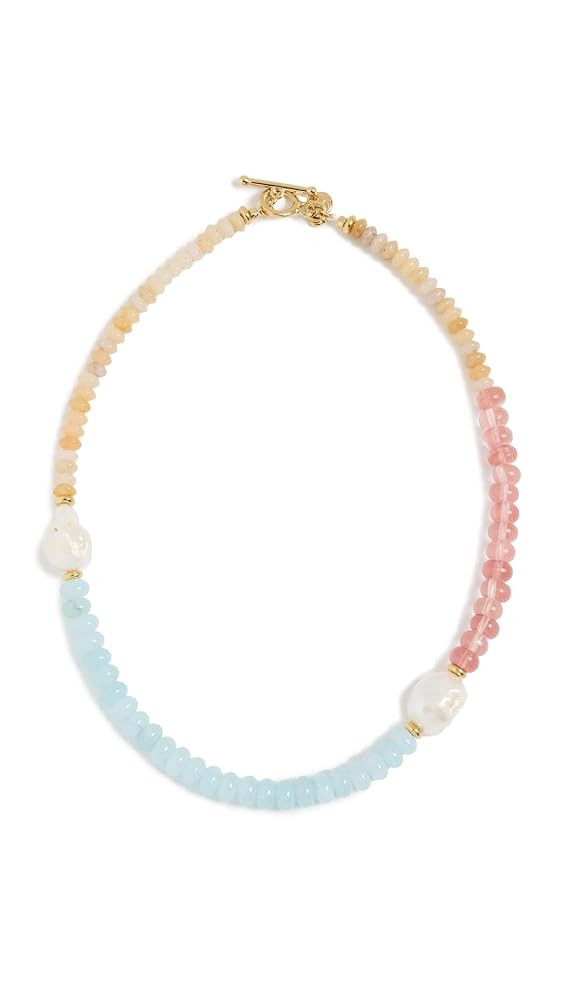 MAYAMAR Women's Multi Stone Baroque Pearl Necklace | Amazon (US)