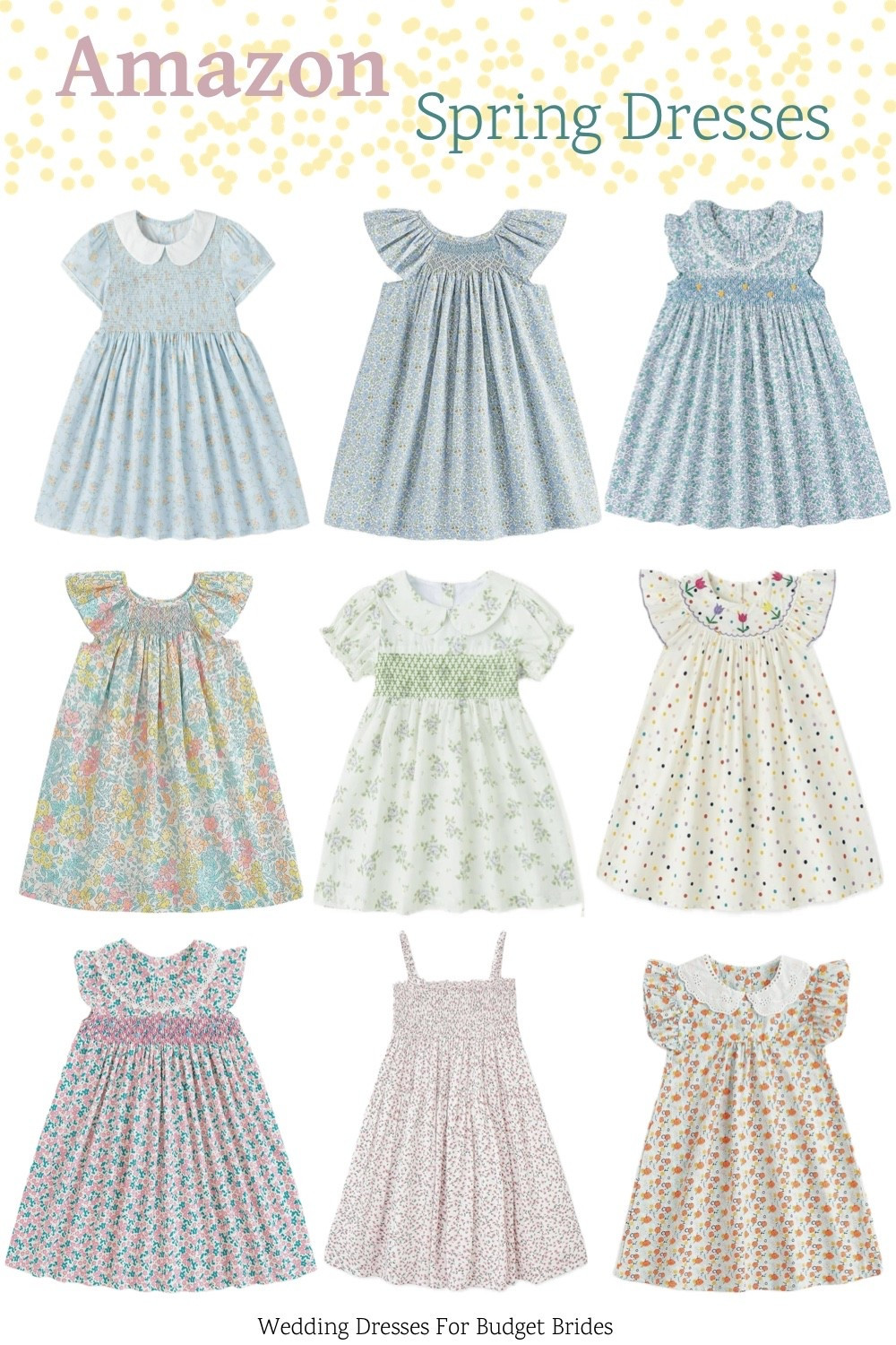 Affordable spring girls dresses on Amazon. 

#LTKKids #LTKWedding #LTKSeasonal
