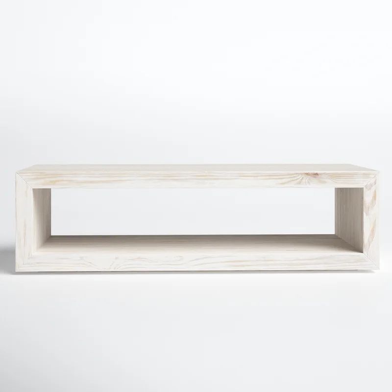 Carterton Solid Wood Floor Shelf Coffee Table with Storage | Wayfair Professional