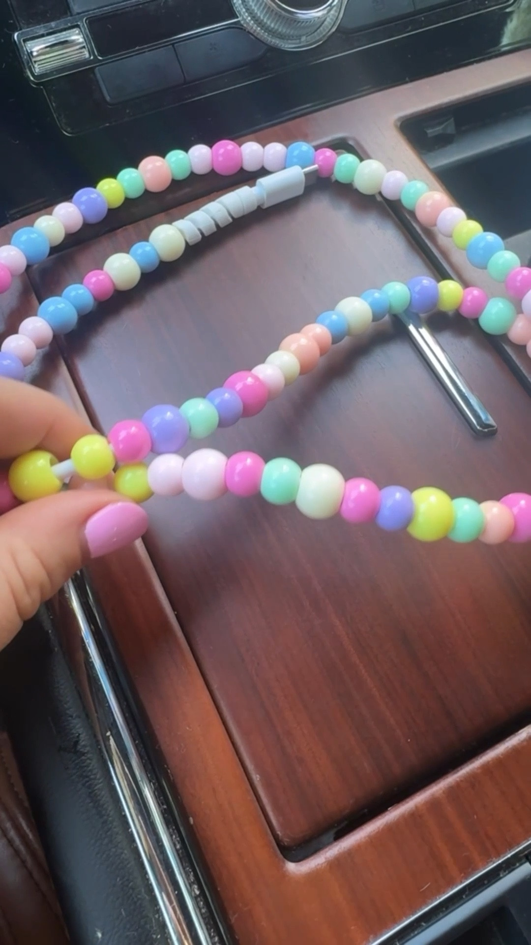 Loving lately: the colorful beaded phone car charger is bringing me so much joy!