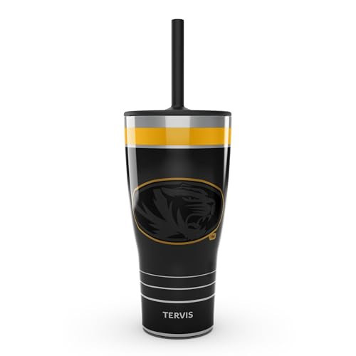 Tervis Traveler Missouri Tigers - Night Game Triple Walled Insulated Tumbler Travel Cup Keeps Drinks Cold & Hot, 30oz Straw Lid, Stainless Steel | Amazon (US)