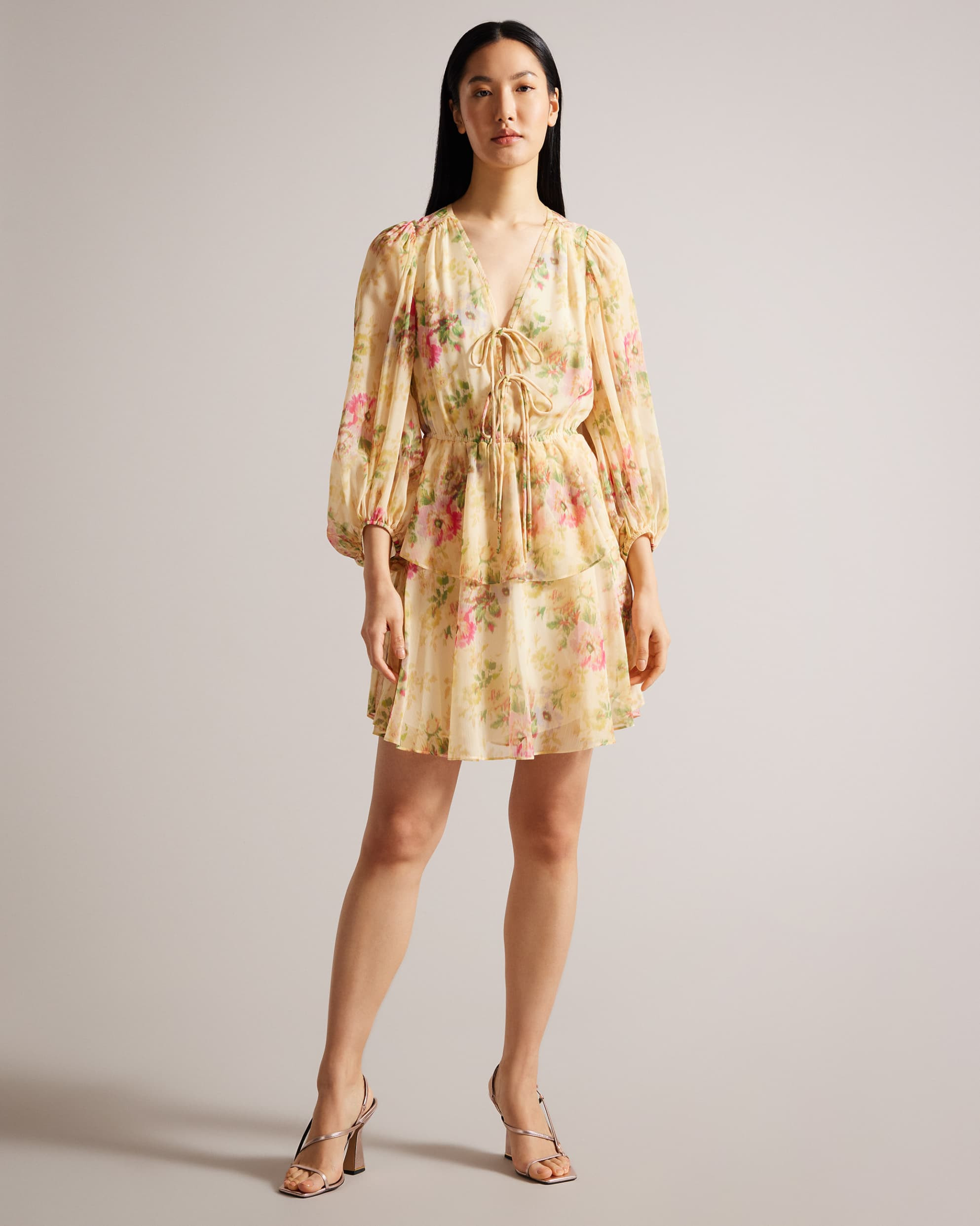 Hazy Floral Tiered Mini Dress | Ted Baker (UK)
