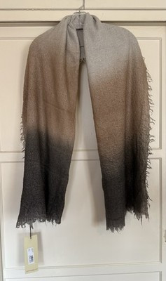 🦋 Johnny Was Elegant Elena Scarf Wrap Gray and Brown Ombre Sparkle Metallic NWT | eBay | eBay US