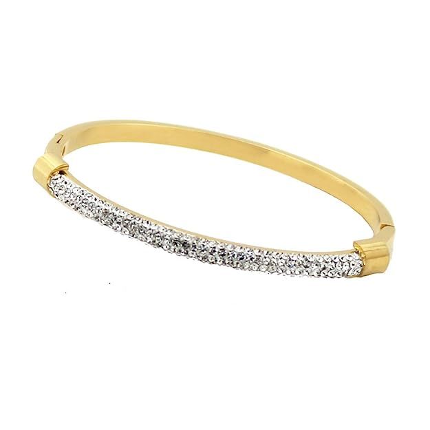 Baoli Stainless Steel Pave Rhinestone Cz Diamond Bracelet for Girls | Amazon (US)