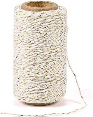 328 Feet Cotton Bakers Twine String,Gold Twine String,Gift Wrapping Holiday Twine Wedding Mothers... | Amazon (US)