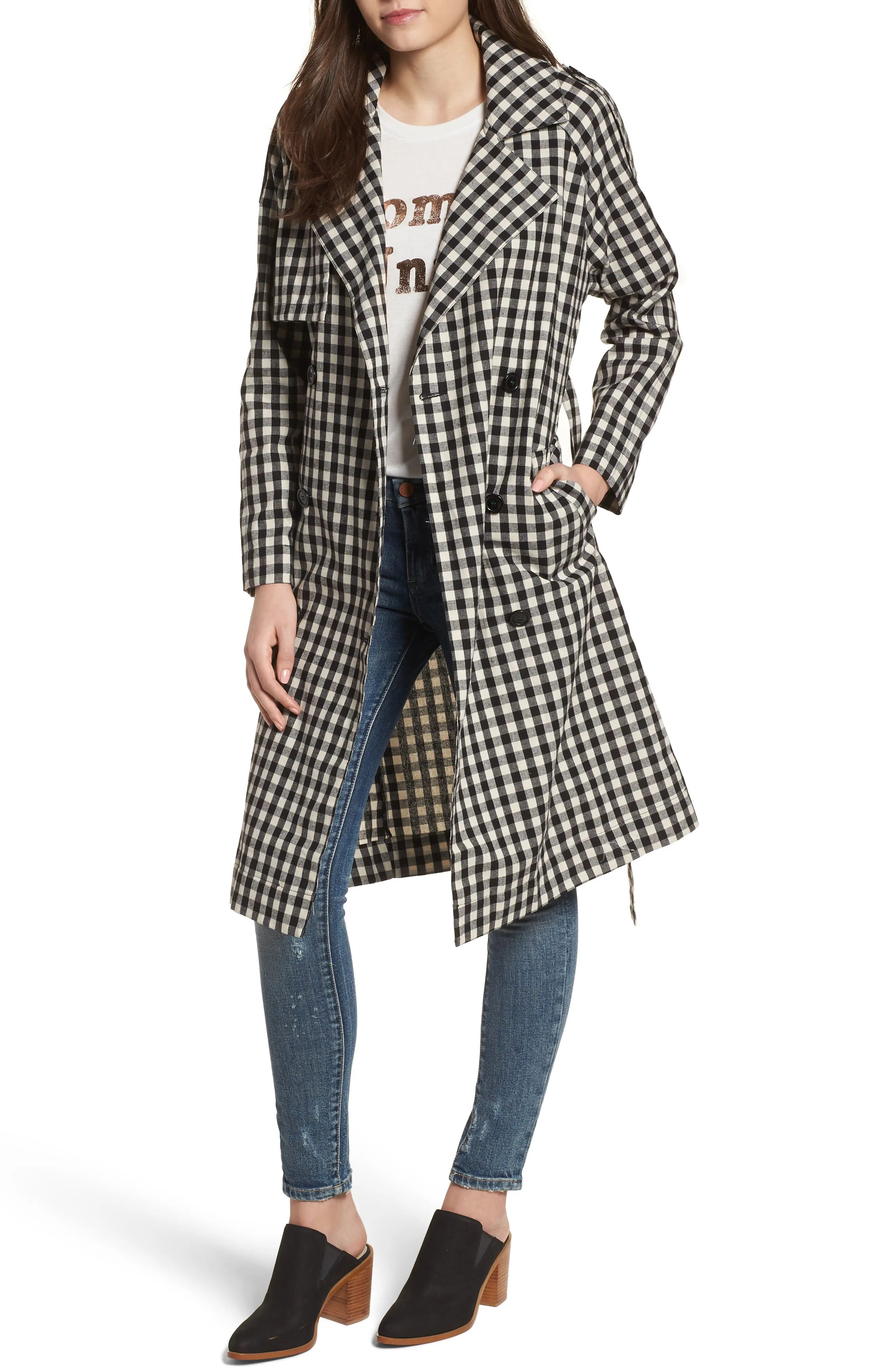 Gingham Trench Coat | Nordstrom