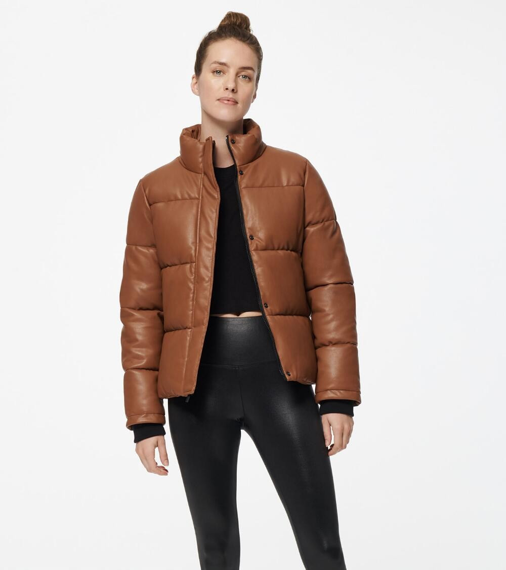 ALEX FAUX LEATHER SUPER PUFFER JACKET | Andrew Marc