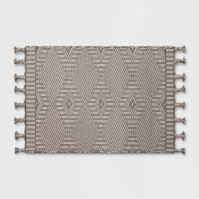 Diamond Outdoor Rug with Fringe - Threshold™ designed with Studio McGee | Target