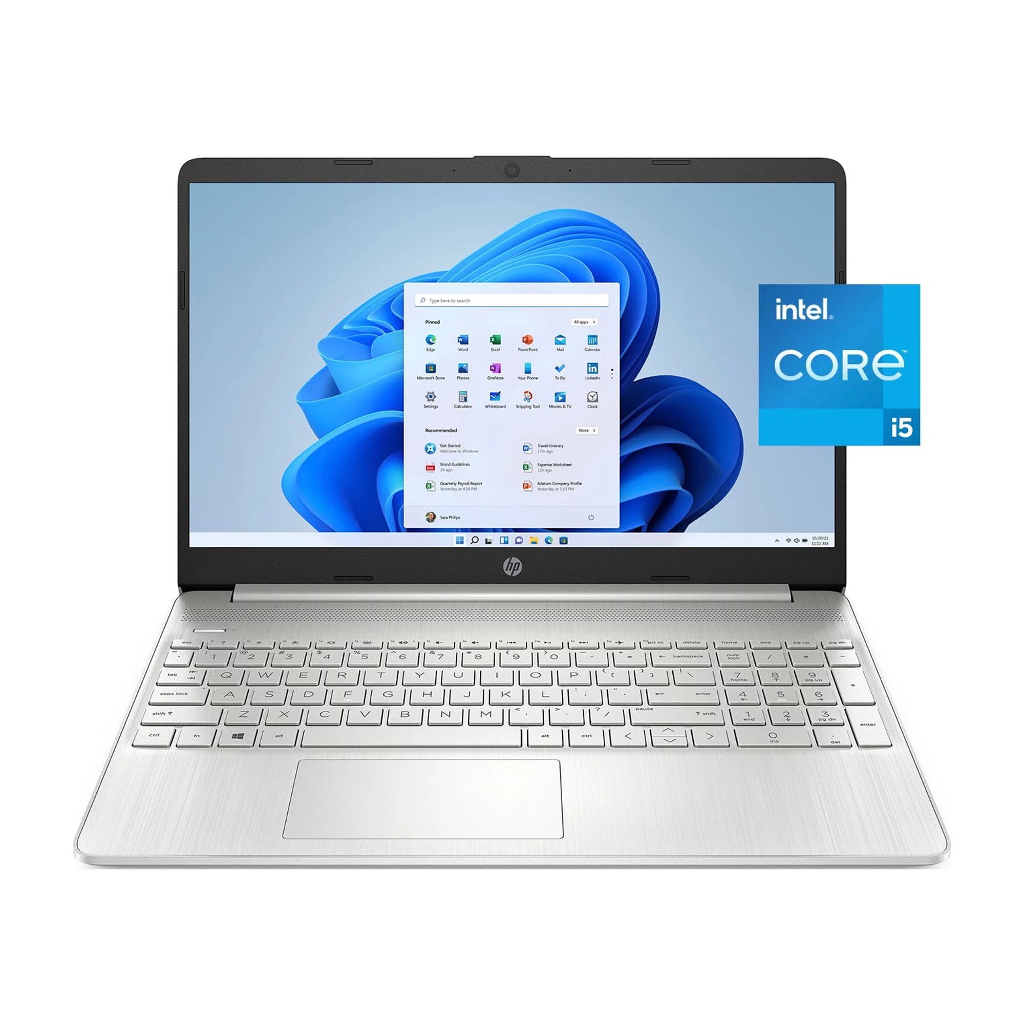 HP 15.6" FHD Laptop, Intel Core i5-1135G7, 8GB RAM, 256GB SSD, Silver, Windows 11 Home, 15-dy2795... | Walmart (US)