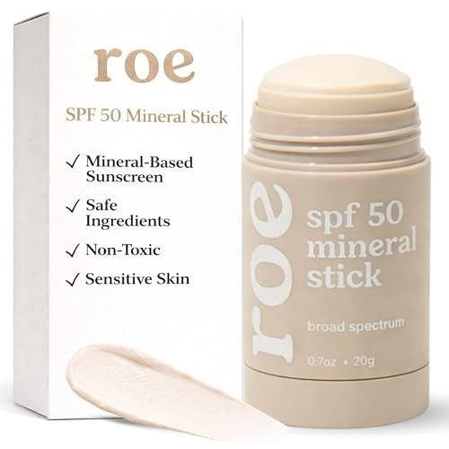 Roe Wellness- Mineral Sunscreen Stick SPF 50 Reef Safe Roll-On Clean Ingredients Zinc Oxide Sun Protection | Face & Body UVA & UVB | Great For Kids, Toddlers, Newborns & Adults | Amazon (US)