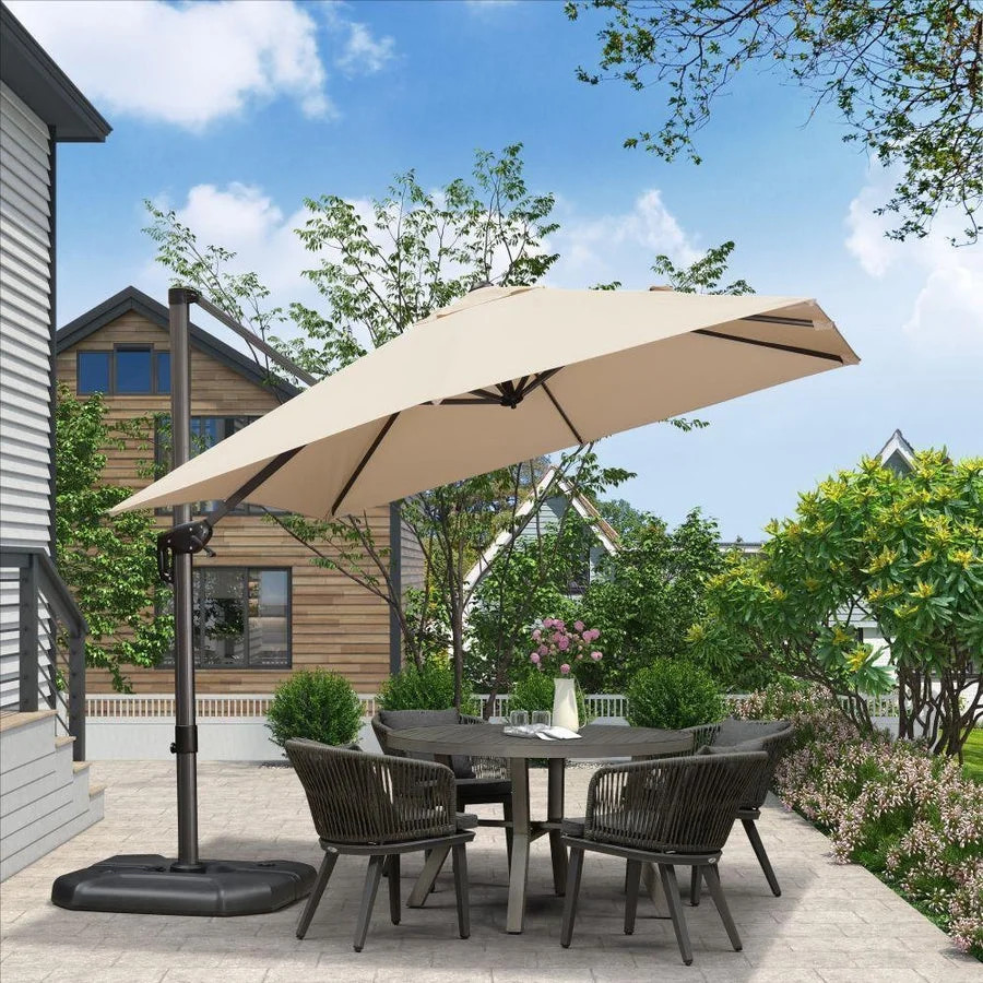 PURPLE LEAF 9x9 Ft Cantilever Umbrella Square Outdoor Patio Umbrella Large Offset Hanging Umbrell... | Walmart (CA)