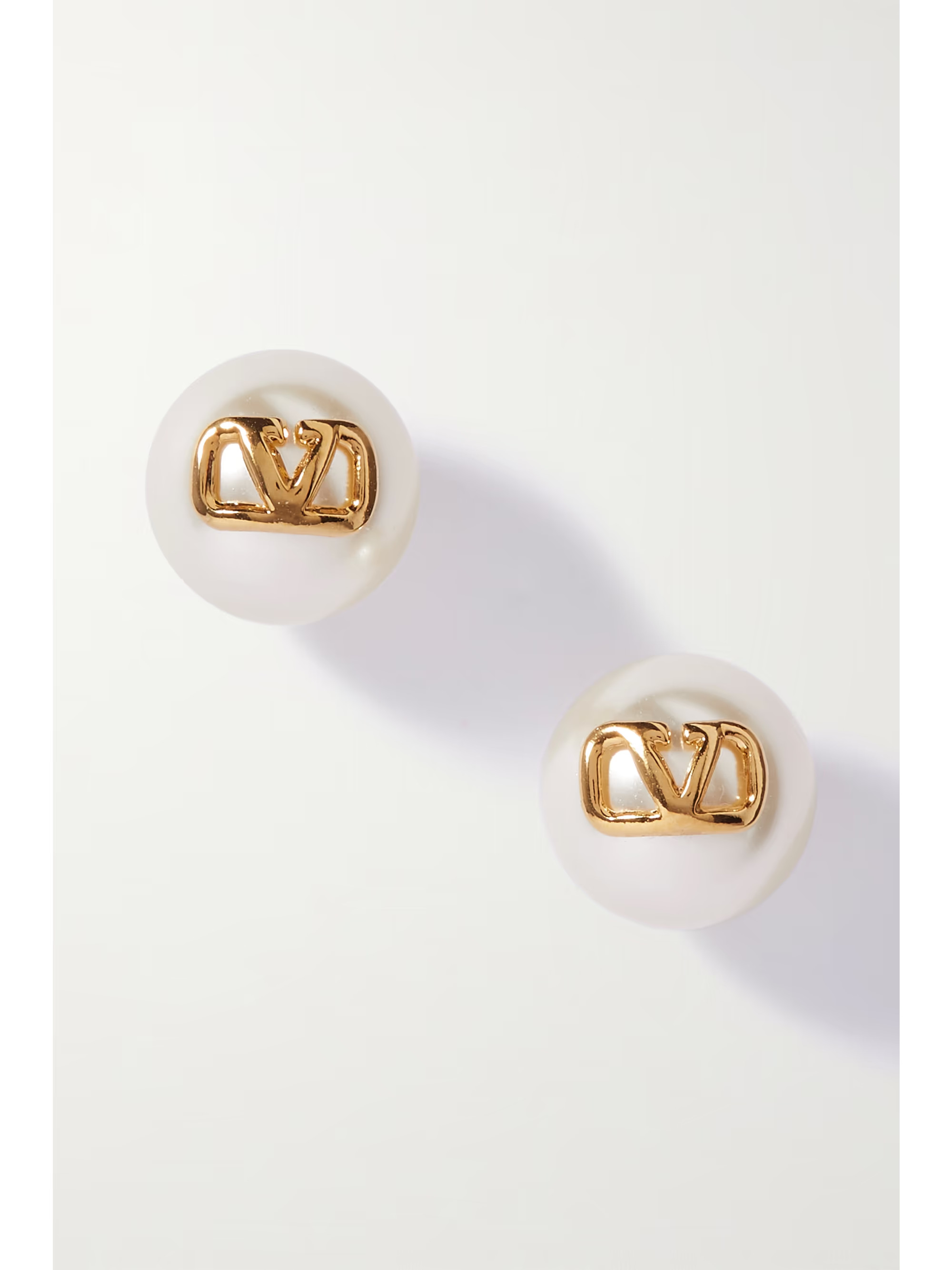 Gold-tone faux pearl earrings | NET-A-PORTER (US)
