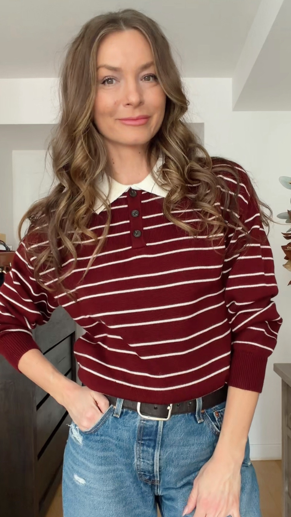 My go-to formula for chic everyday outfits:
• striped knit
• straight leg jeans
• structured jacket
• classic leather bag
Simple, timeless, and easy to recreate.

#LTKgrwm #LTKootd #LTKSpringSale