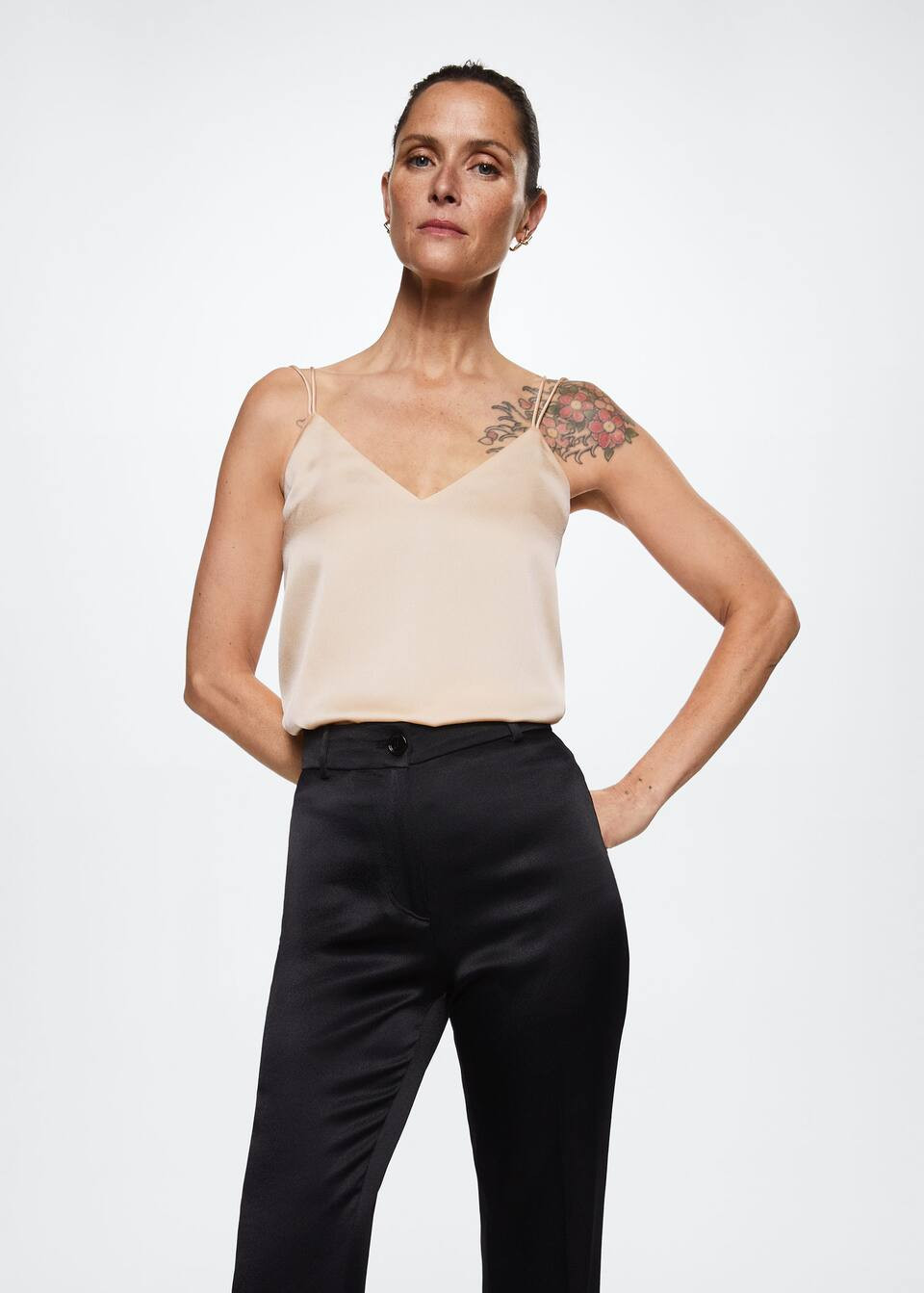 Top style lingerie satiné | MANGO (FR)